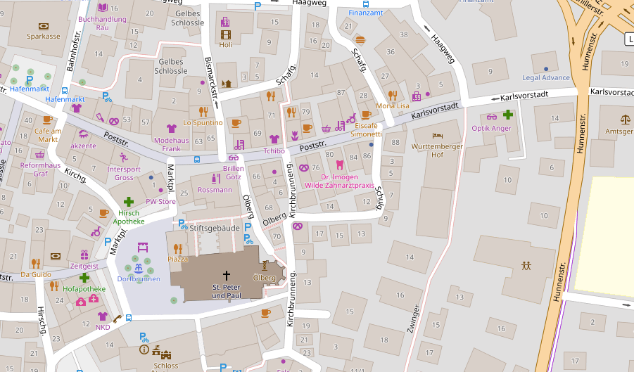 Openstreetmap Straßenkarte Öhringen